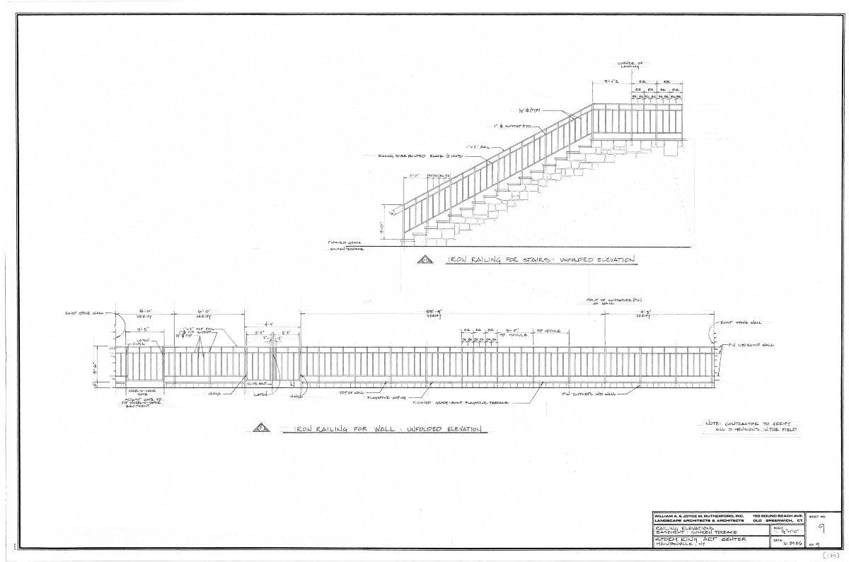 Railing Elevations - Basement Sunken Terrace