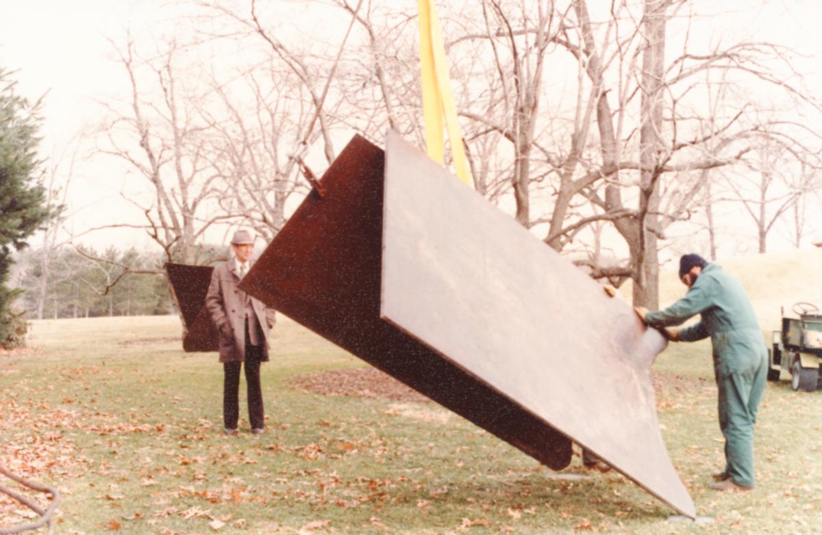 Anthony Caro, <em>Hog Flat</em>, 1974 (installation view, March 1981) 