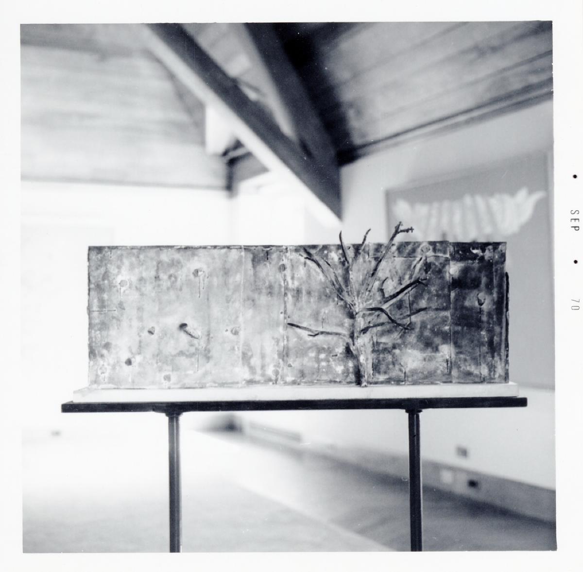 Leo Rabkin, <i>Leo Rabkin: Paintings and Shadow Boxes as Sculptural Images, May 3 – July 12, 1970 </i>(installation view, 1970)