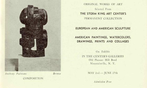 Original Works of Art Selected from the Storm King Art Center’s Permanent Collection – European and American Sculpture; American Paintings, Watercolors, Drawings, Prints and Collages, May 2-June 27, 1965, exhibition brochure