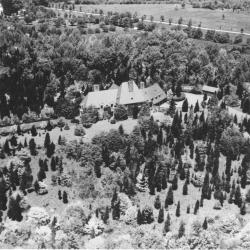 Early aerial photograph of Museum Hill taken by Sheriden &amp; Maney, May 22, 1946