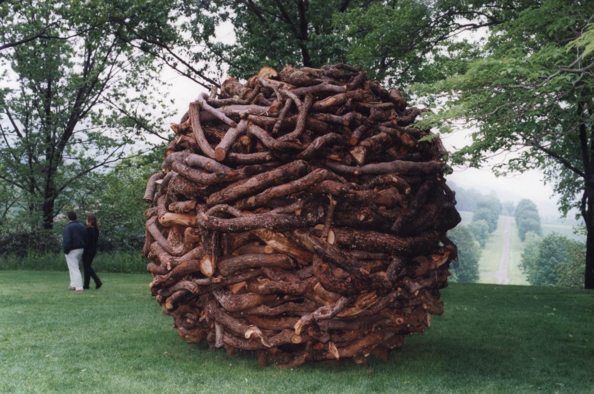Andy Goldsworthy, <em>Two Oak Stacks</em>, 2000 (installation view, 2000)