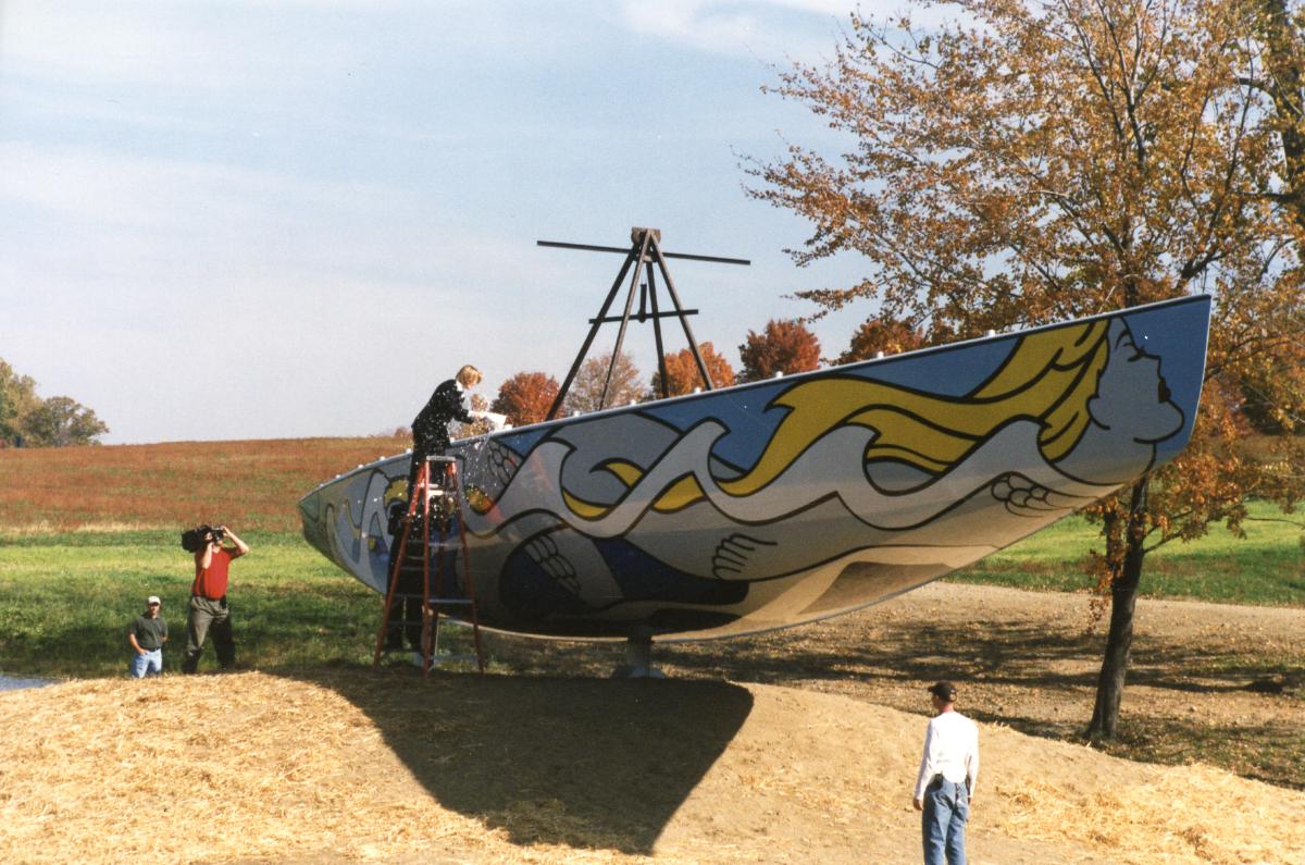 Roy Lichtenstein, <em>Mermaid</em>, 1994 (dedication ceremony at Storm King, 2001)