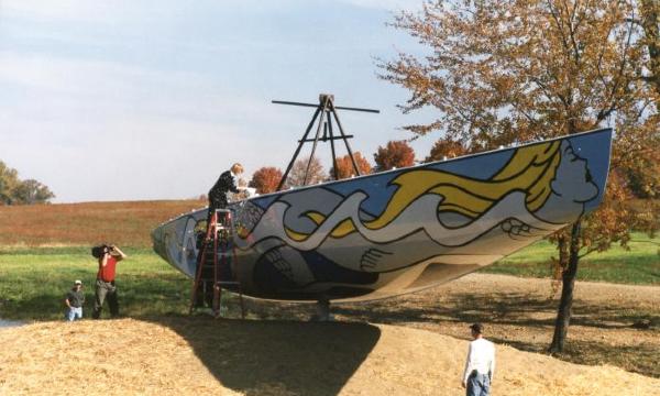 Roy Lichtenstein, <em>Mermaid</em>, 1994 (dedication ceremony at Storm King, 2001)