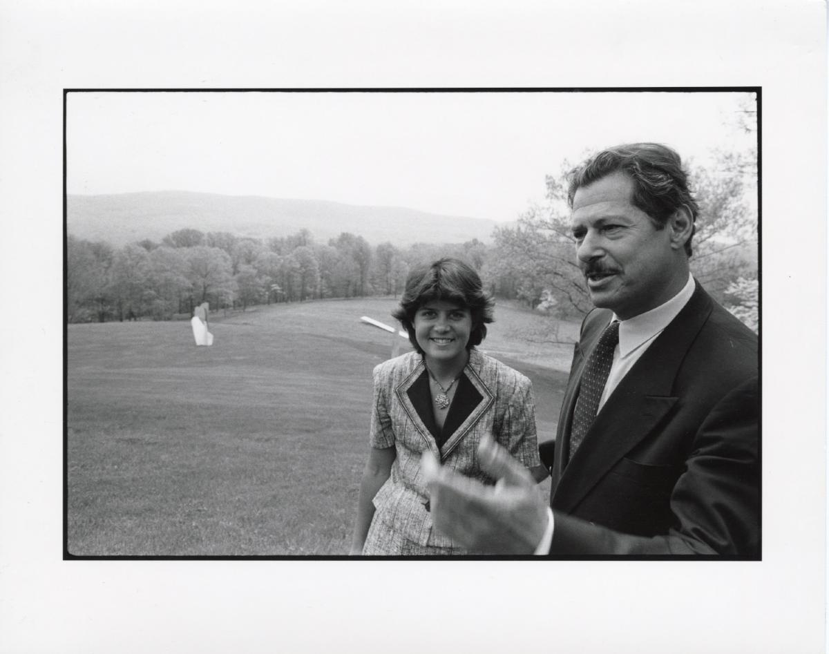 Bea Stern with H. Peter Stern at Storm King Art Center