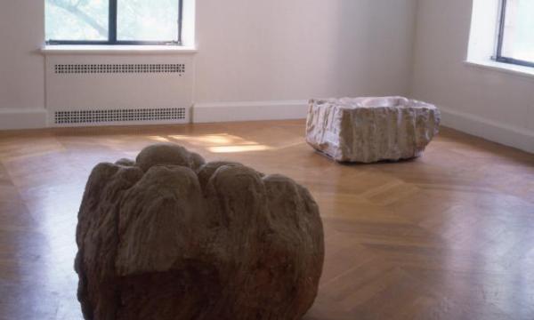 Louise Bourgeois, <em>Avenza, </em>1968-69; <em>Nature Study Pink Fountain</em>, 1984 (installation view, 2007)