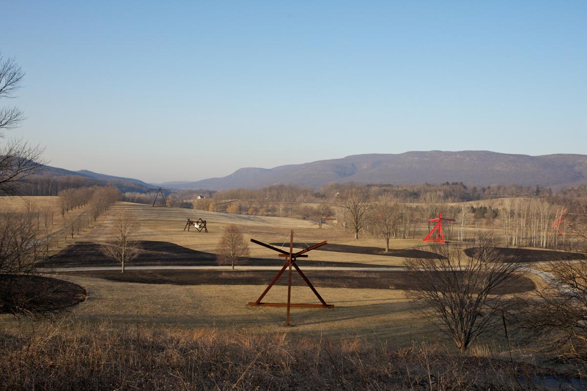 Controlled burn of native grasses, Storm King Art Center, 2012<br />
Mark di Suvero,&nbsp;<em>Pyramidian,&nbsp;</em>1987/1998<br />
Mark di Suvero,&nbsp;<i>Beethoven&#39;s Quartet,&nbsp;</i>2003<br />
Mark di Suvero<em>, Mon P&egrave;re, Mon P&egrave;re, </em>1973-75<br />
Mark di Suvero,&nbsp;<em>Mother Peace, </em>1969-70 (installation view, 2012)