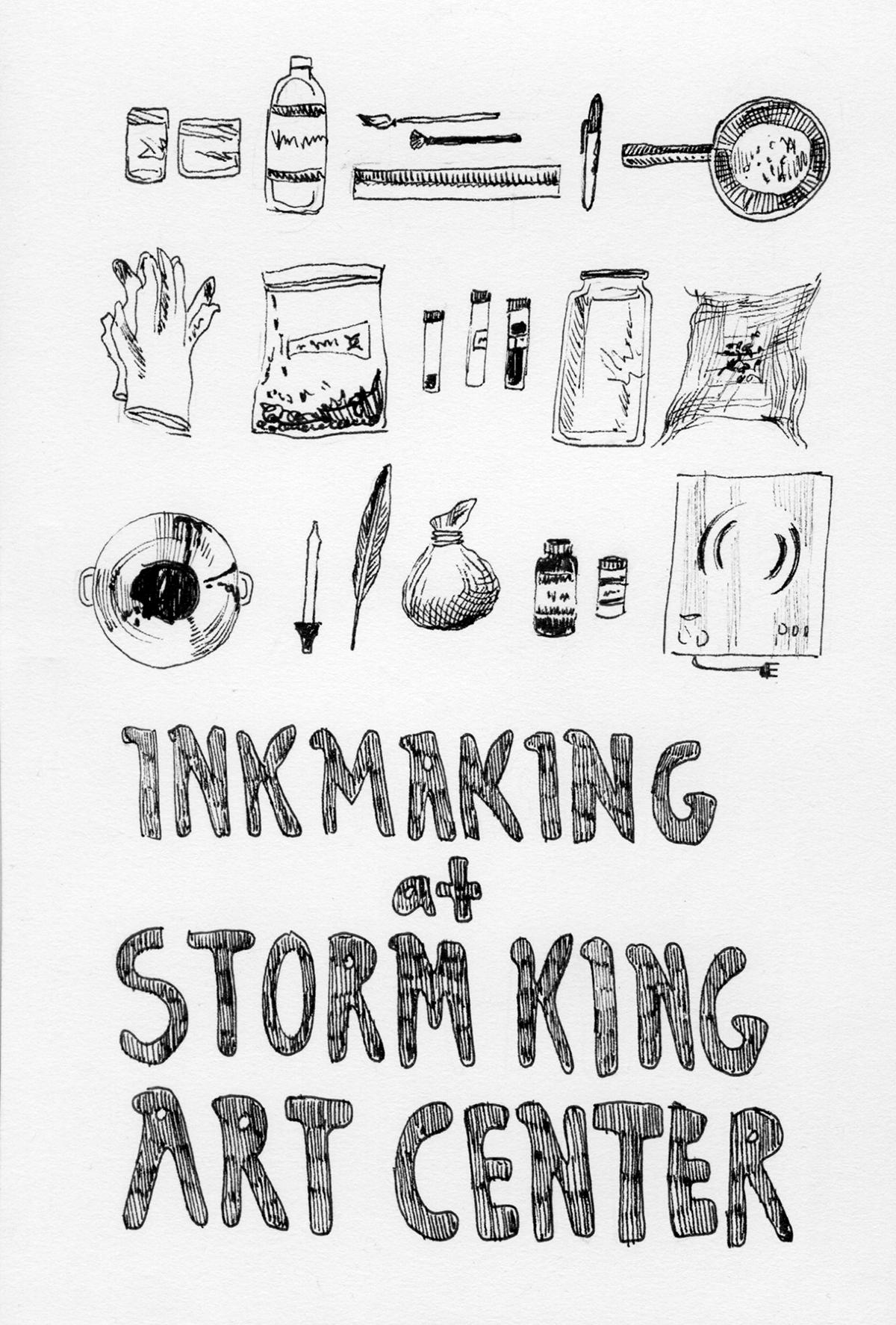 Jenny Hersh, <em>Ink Making at Storm King Art Center</em>, 2019