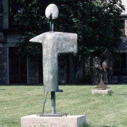 Sculpture group in the lower field, Bolton Landing, NY, 1961