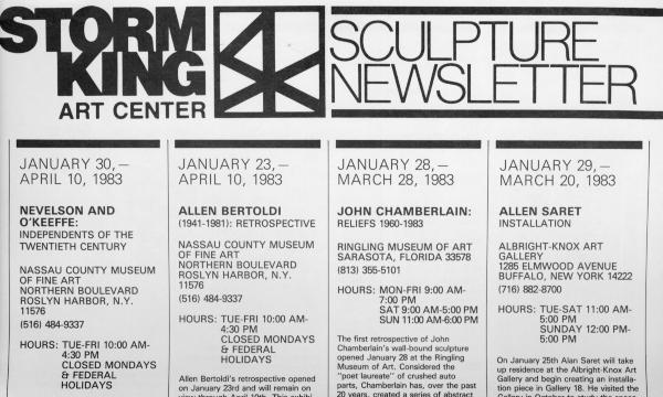 Storm King Art Center Newsletter,&nbsp; January - May 1983