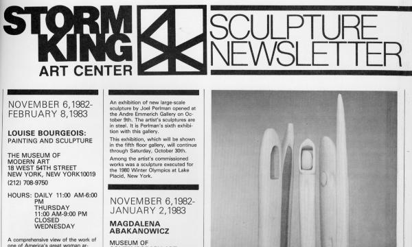 Storm King Art Center Newsletter, September - December 1982