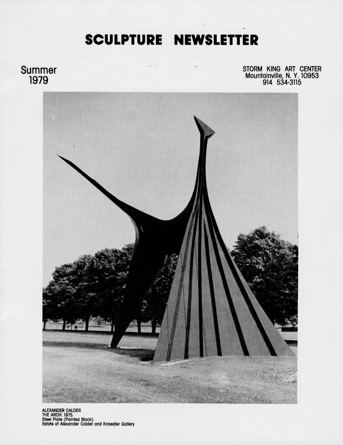 Storm King Art Center Newsletter, Summer 1979