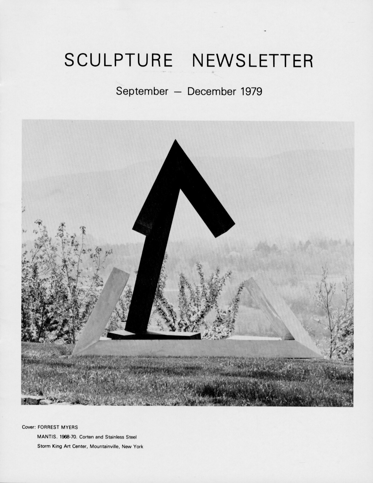 Storm King Art Center Newsletter, September - December 1979