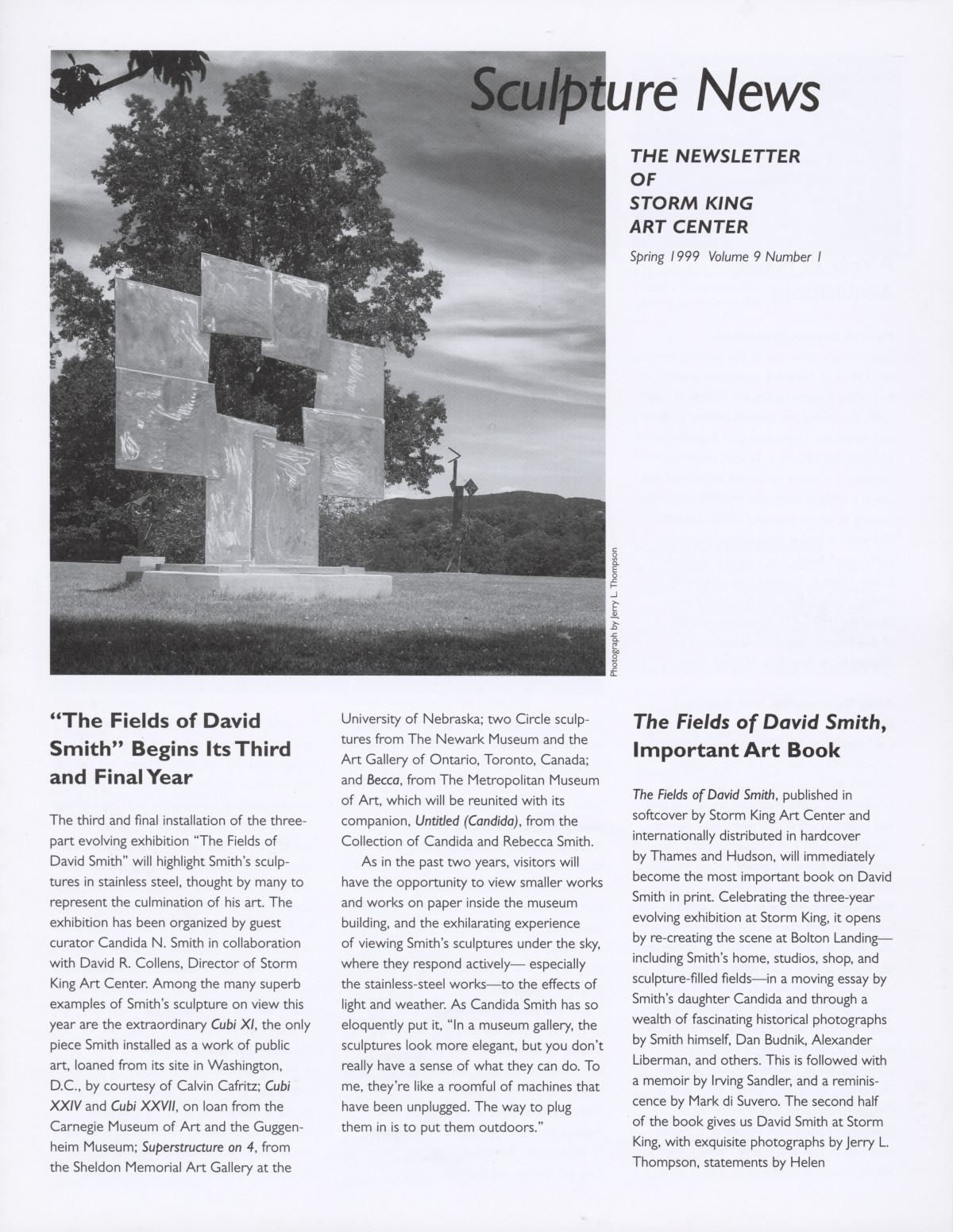 Storm King Art Center Newsletter, Spring 1999