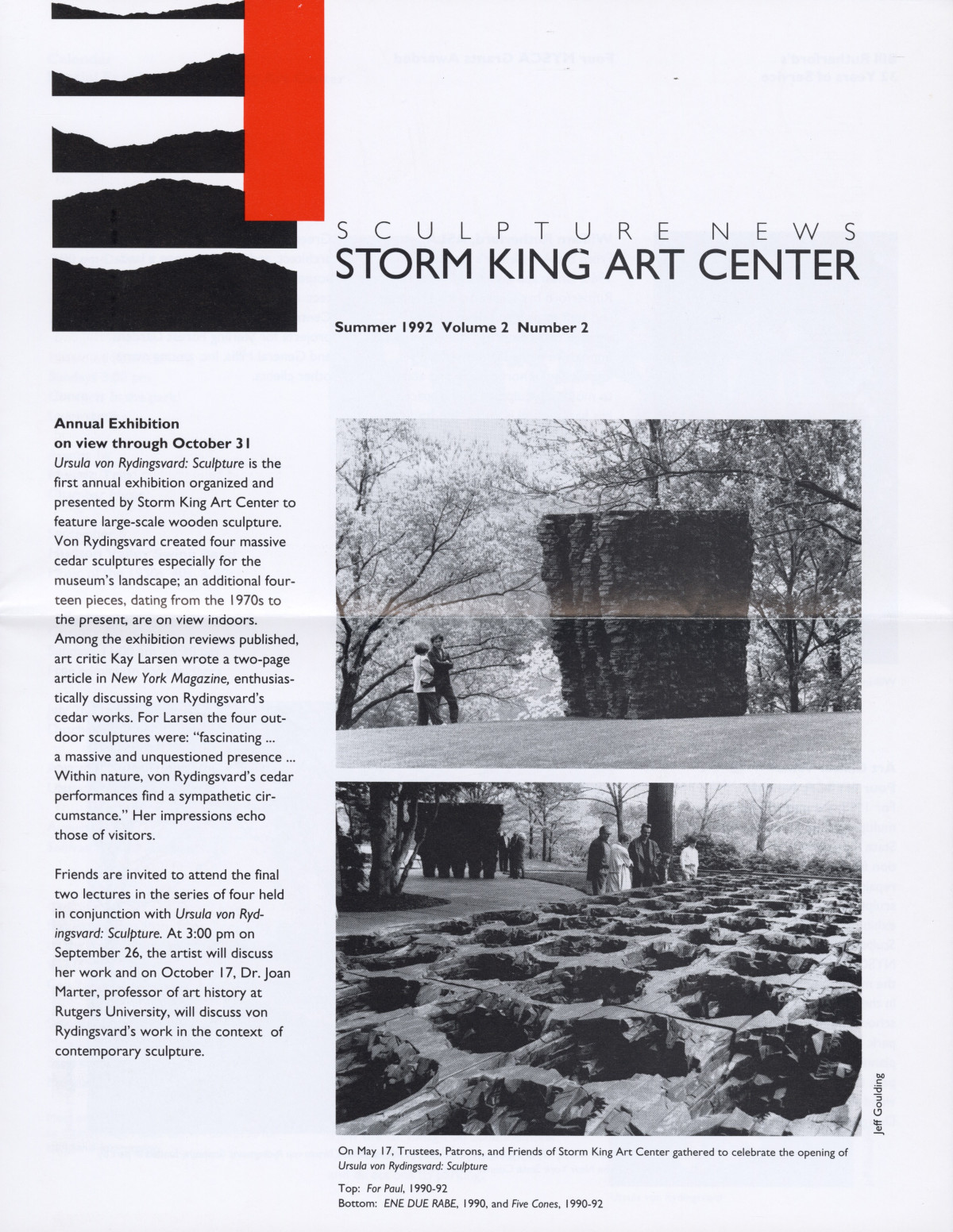 Storm King Art Center Newsletter, Summer 1992