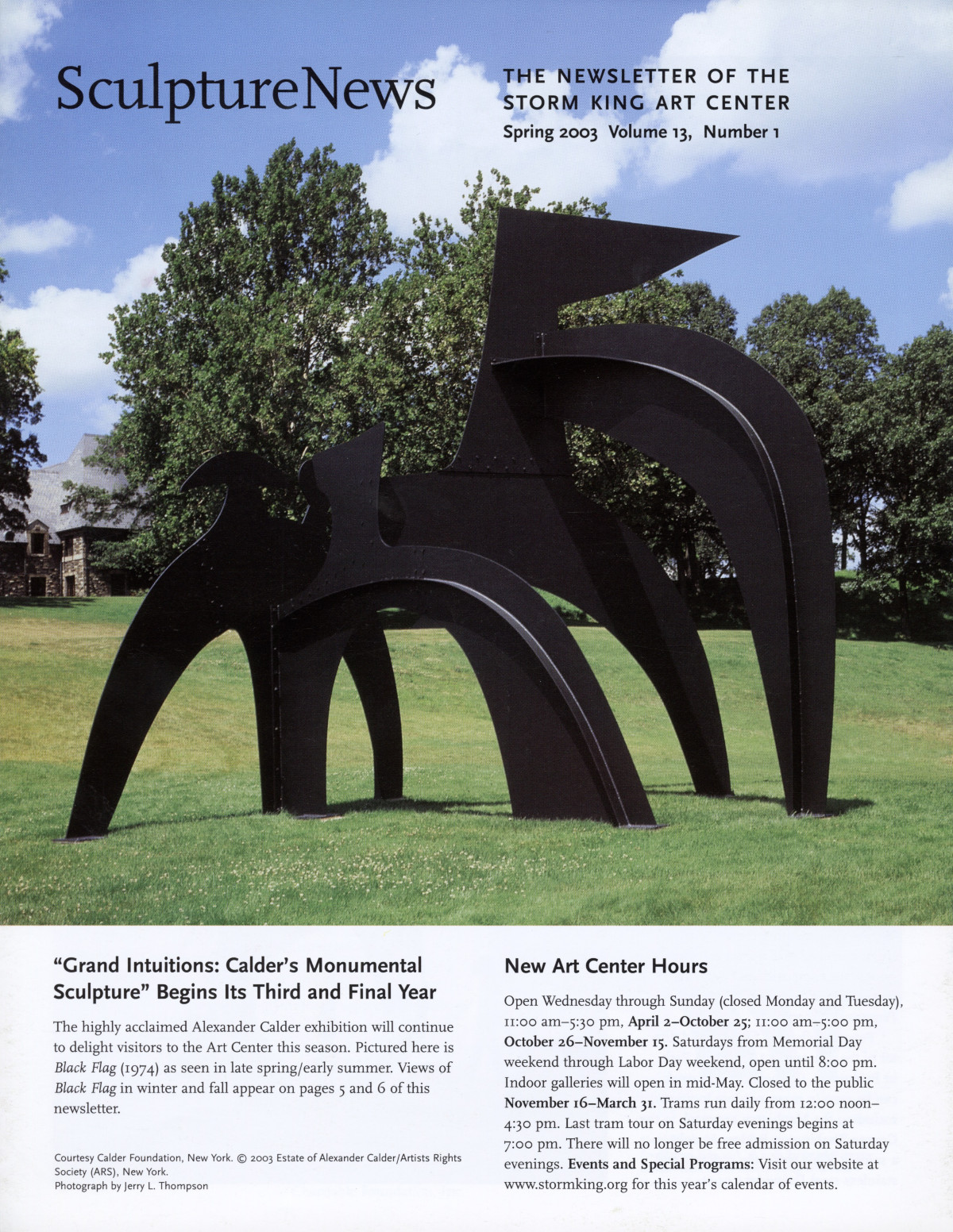 Storm King Art Center Newsletter, Spring 2003