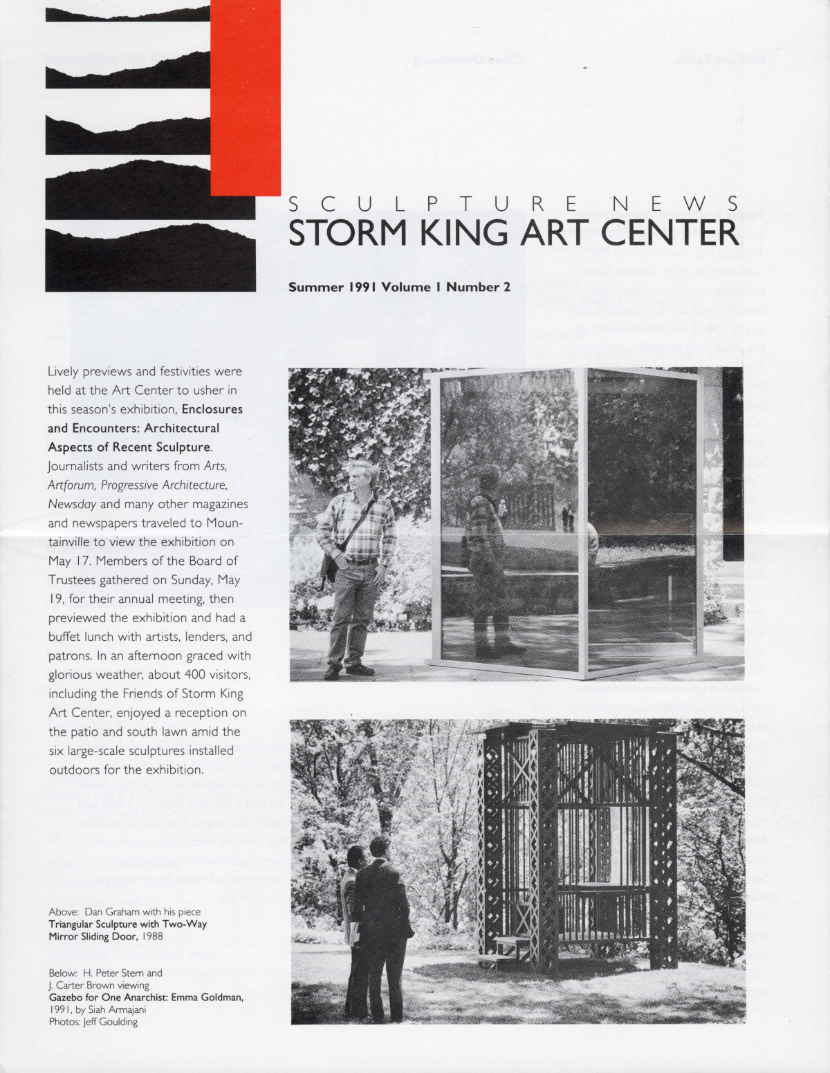 Storm King Art Center Newsletter, Summer 1991