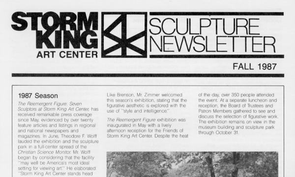 Storm King Art Center Newsletter, Fall 1987