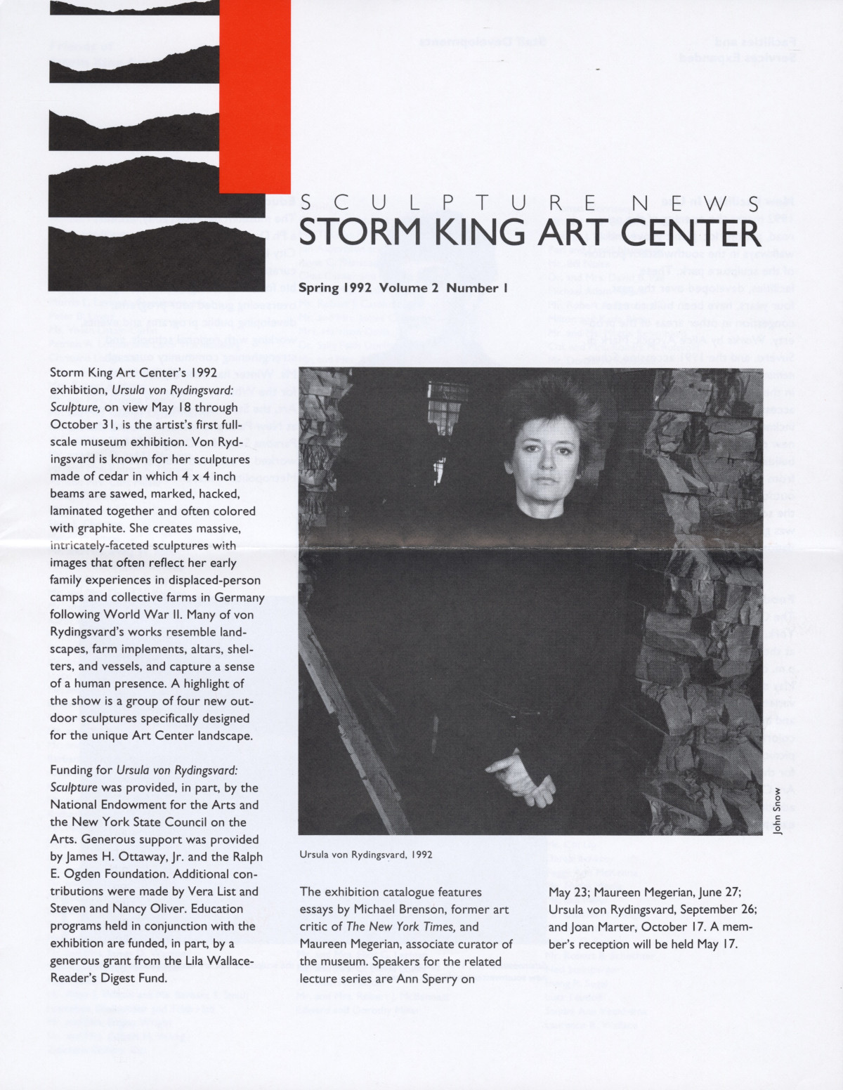 Storm King Art Center Newsletter, Spring 1992