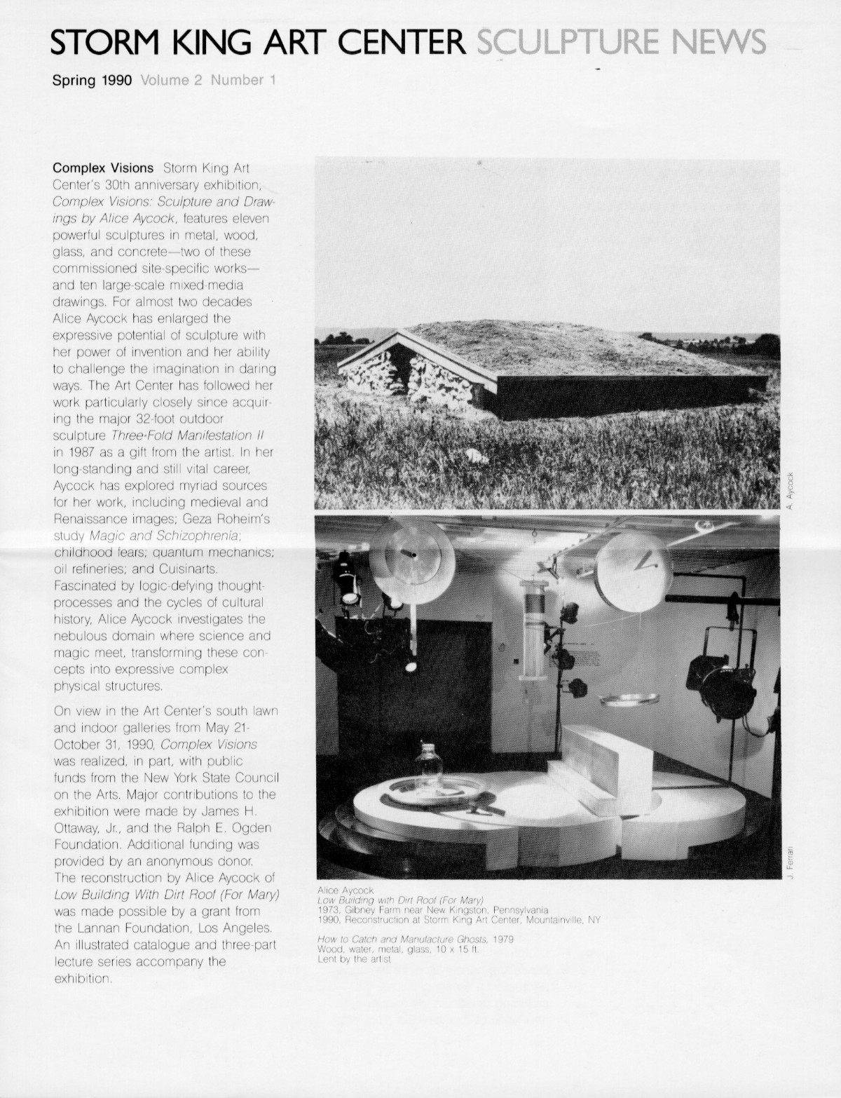 Storm King Art Center Newsletter, Spring 1990