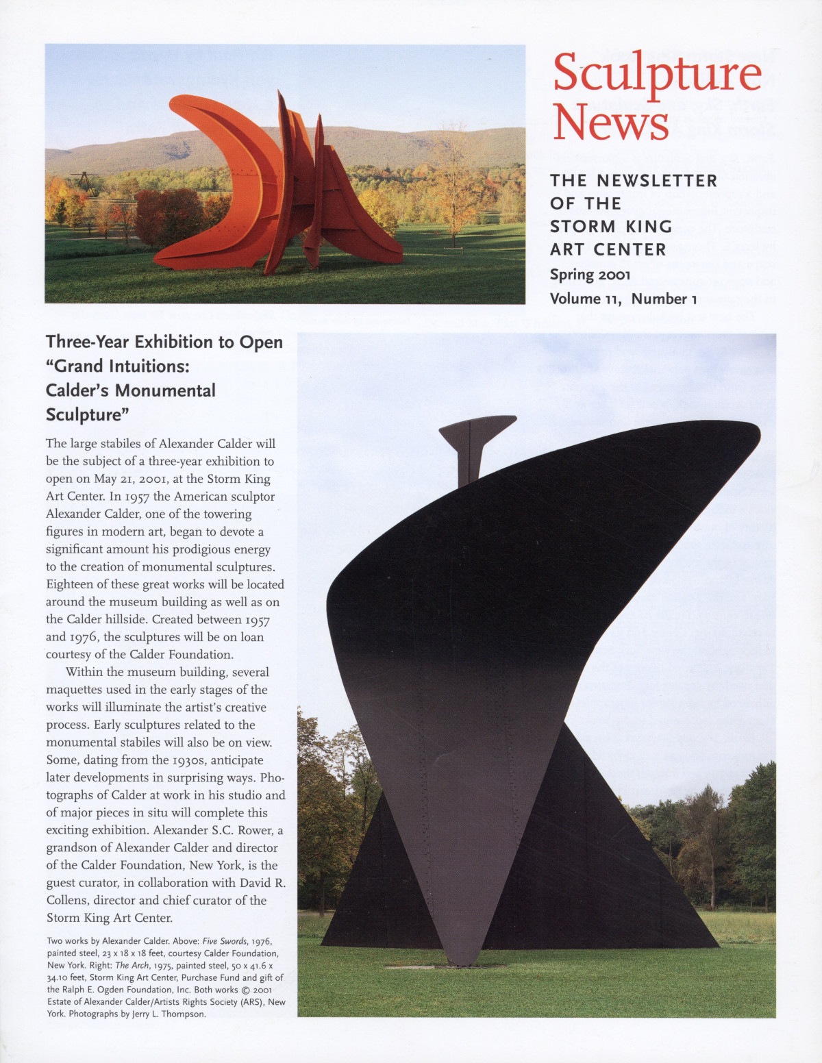 Storm King Art Center Newsletter, Spring 2001