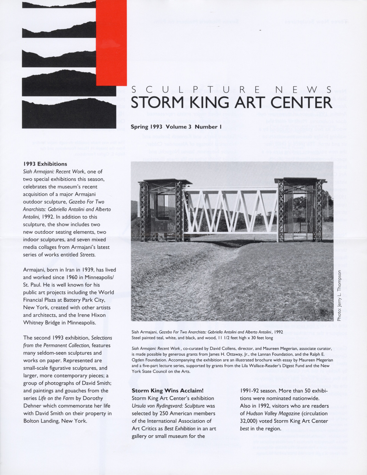 Storm King Art Center Newsletter, Spring 1993