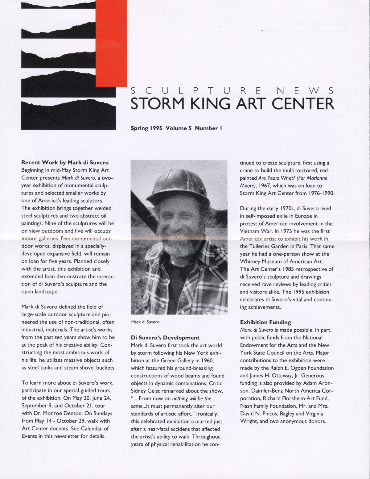 Storm King Art Center Newsletter, Spring 1995