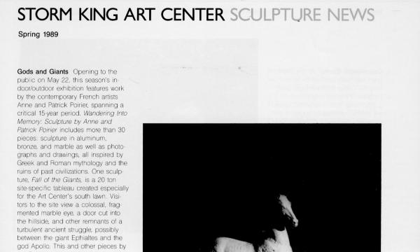 Storm King Art Center Newsletter, Spring 1989
