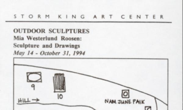 <i>Mia Westerlund Roosen: Sculpture and Drawings,</i> exhibition map, May 14 - October 31, 1994, Storm King Art Center