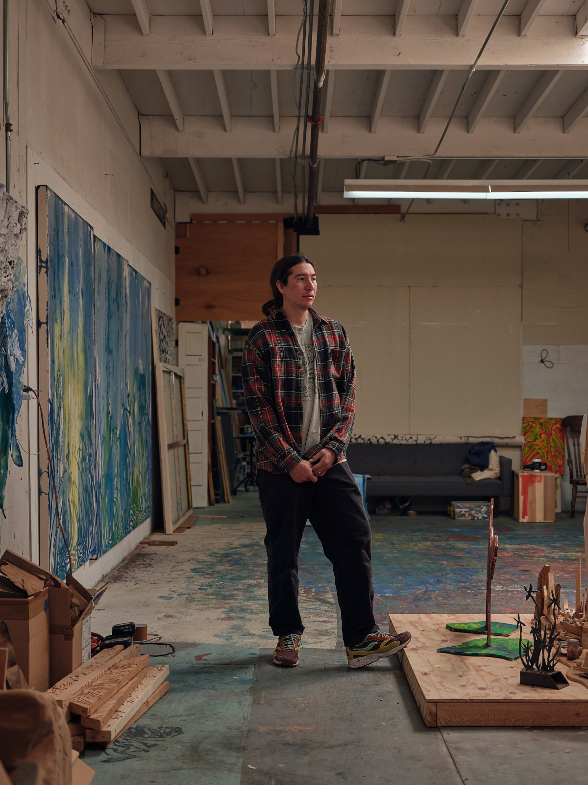 Saif Azzuz in the studio, 2025 