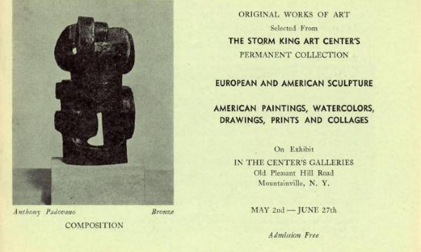 Original Works of Art Selected from the Storm King Art Center’s Permanent Collection – European and American Sculpture; American Paintings, Watercolors, Drawings, Prints and Collages