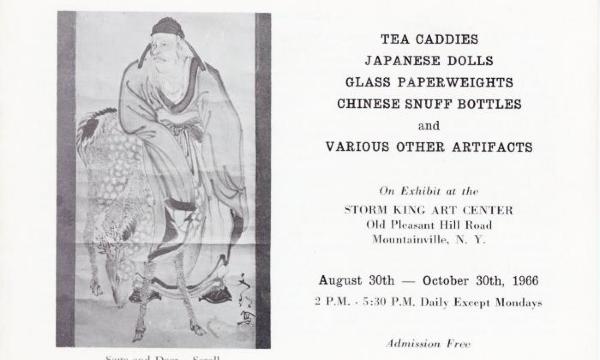 Tea Caddies, Japanese Dolls, Glass Paperweights, Chinese Snuff Bottles and Various other Artifacts, August 30-October 30, 1966, brochure cover