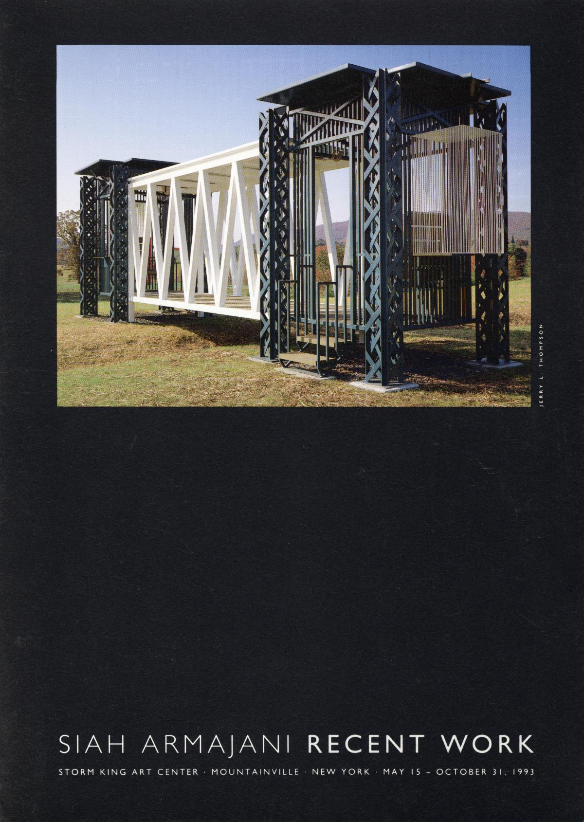 Siah Armajani: Recent Work, May 15 - October 31, 1993, catalogue cover