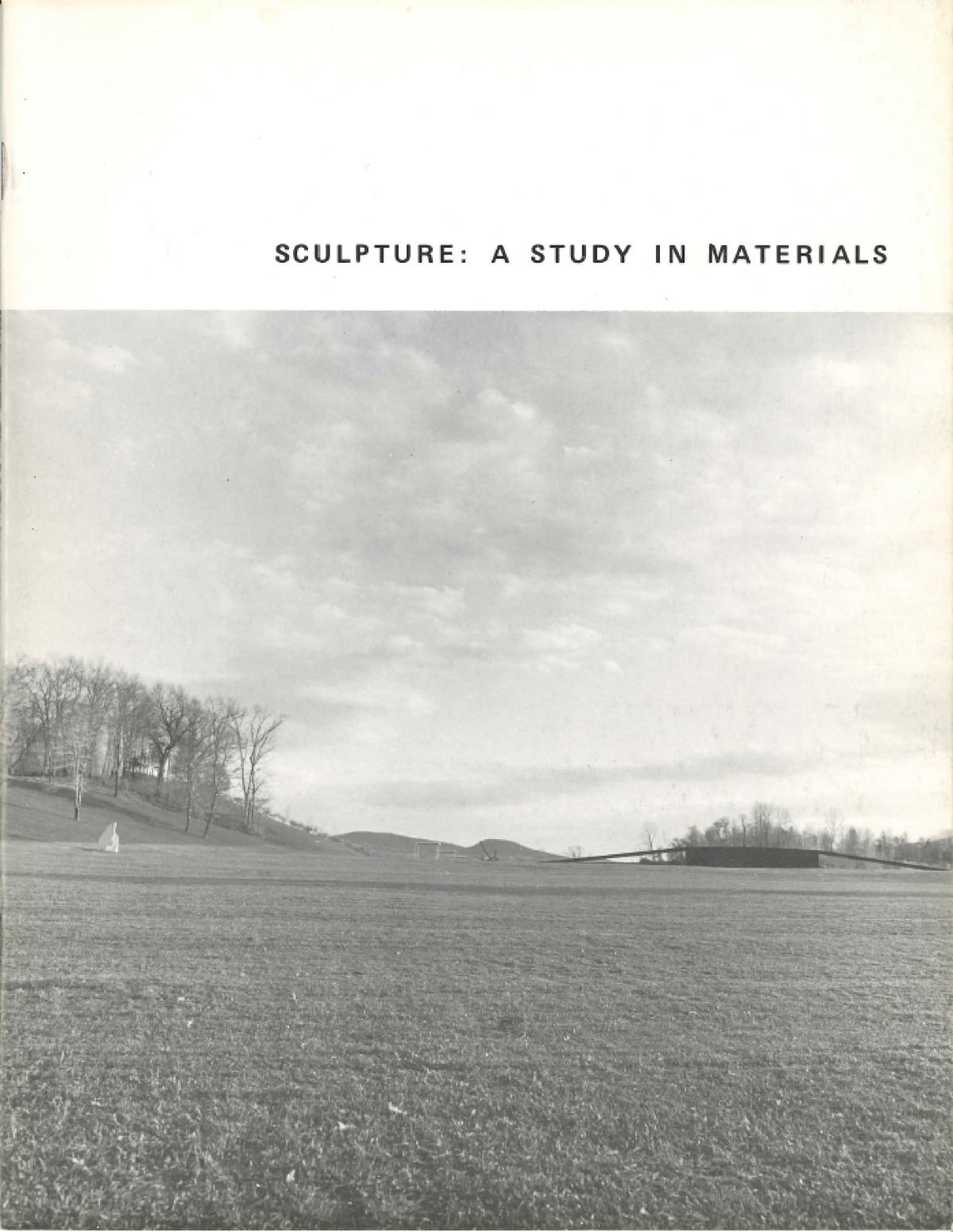 Sculpture A Study in Materials, May 17 - October 30, 1978, catalogue cover 