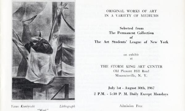 Selected from the Permanent Collection of the Art Student’s League of New York, July 1-August 30, 1967, brochure cover