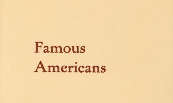 Exhibition of Paintings of Famous Americans, June 25-July 28, 1961, catalogue cover